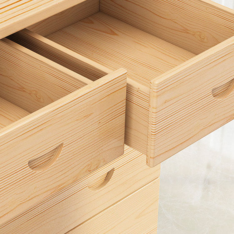 Modern Pine Wood Lingerie Chest 18" W Vertical Storage Chest with Drawers Clearhalo 'Bedroom Furniture' 'Dressers & Chests' 'dressers_chests' 'furn' 'furn_dressers_chests' 'Furniture' 5718493