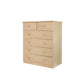 Modern Pine Wood Lingerie Chest 18" W Vertical Storage Chest with Drawers Light Brown 6 Clearhalo 'Bedroom Furniture' 'Dressers & Chests' 'dressers_chests' 'furn' 'furn_dressers_chests' 'Furniture' 5718494