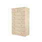 Modern Pine Wood Lingerie Chest 18" W Vertical Storage Chest with Drawers Natural 8 Clearhalo 'Bedroom Furniture' 'Dressers & Chests' 'dressers_chests' 'furn' 'furn_dressers_chests' 'Furniture' 5718505