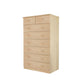 Modern Pine Wood Lingerie Chest 18" W Vertical Storage Chest with Drawers Light Brown 8 Clearhalo 'Bedroom Furniture' 'Dressers & Chests' 'dressers_chests' 'furn' 'furn_dressers_chests' 'Furniture' 5718506