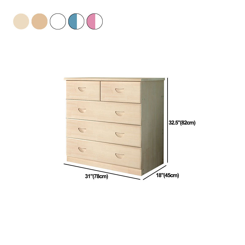 Modern Pine Wood Lingerie Chest 18" W Vertical Storage Chest with Drawers Clearhalo 'Bedroom Furniture' 'Dressers & Chests' 'dressers_chests' 'furn' 'furn_dressers_chests' 'Furniture' 5718510