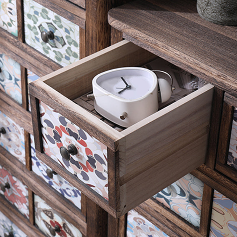 13,5 "W Chérie de lingerie en bois traditionnel coffre de rangement vertical avec tiroirs