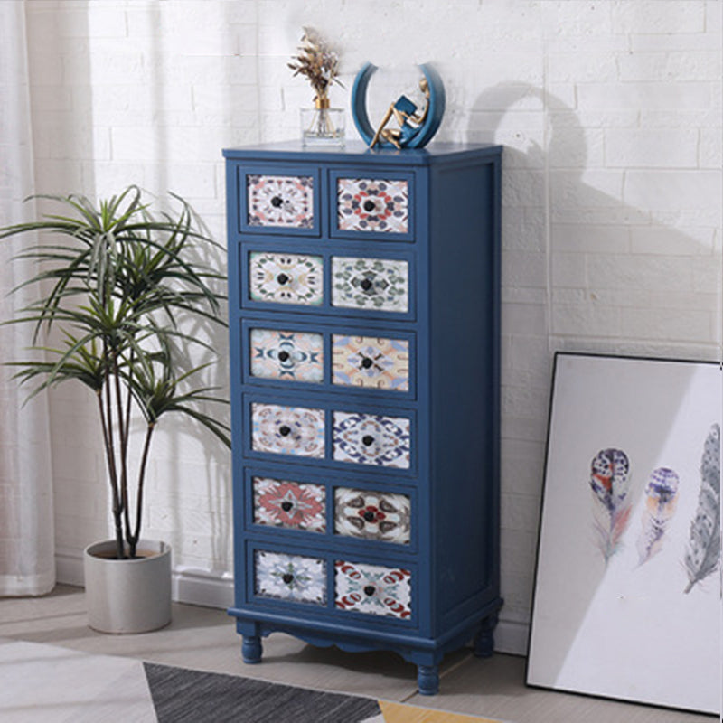 13,5 "W tradizionale cassa di lingerie in legno cassa verticale di stoccaggio con cassetti