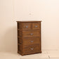 12" W Vintage Wood Lingerie Chest Vertical Storage Chest with Drawers