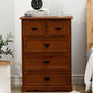 12" W Vintage Wood Lingerie Chest Vertical Storage Chest with Drawers