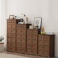 Casse di deposito verticale da 12 "W il torace in legno vintage con cassetti