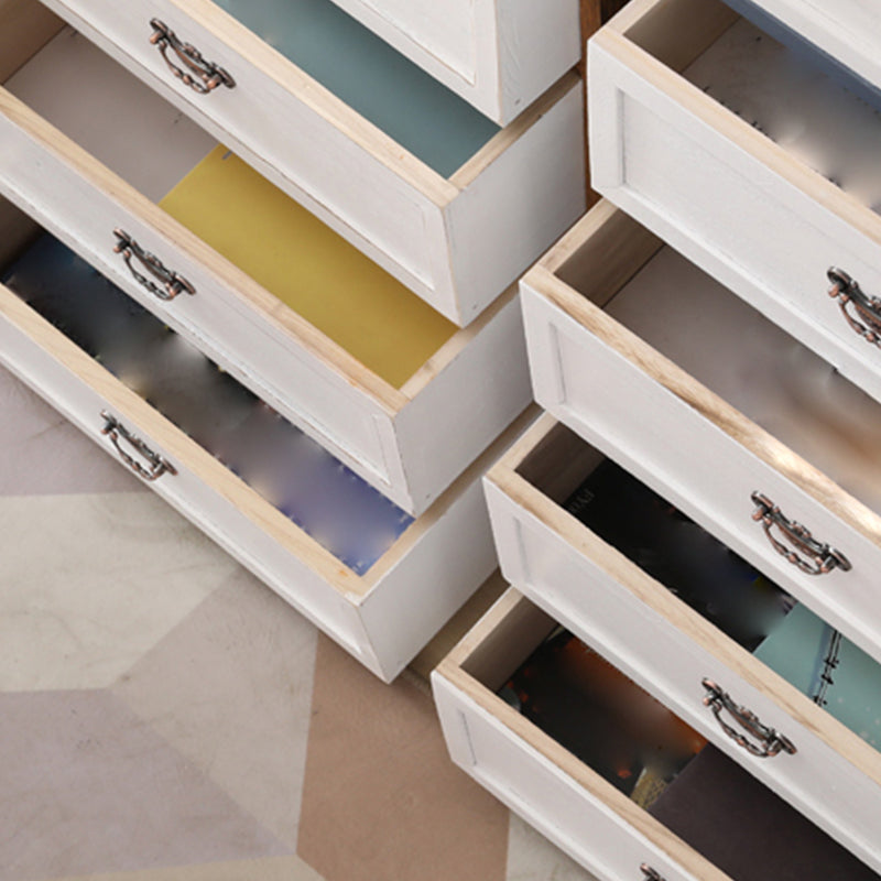 Casse di deposito verticale da 12 "W il torace in legno vintage con cassetti