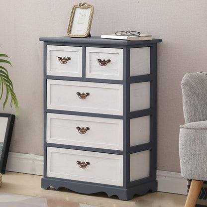 12 "W Vintage Wood Dessous Brust vertikale Aufbewahrungstruhe mit Schubladen