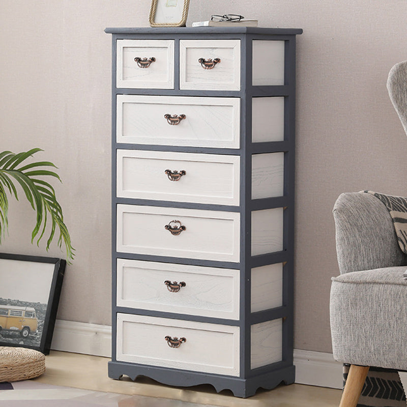 12 "W Vintage Wood Dessous Brust vertikale Aufbewahrungstruhe mit Schubladen