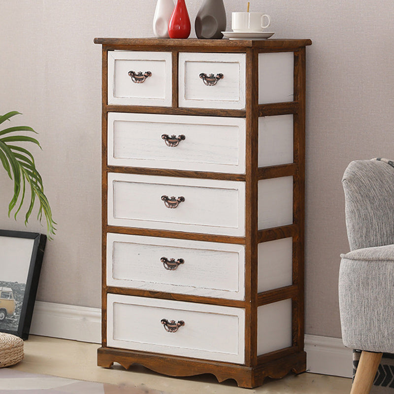 12 "W Vintage Wood Dessous Brust vertikale Aufbewahrungstruhe mit Schubladen