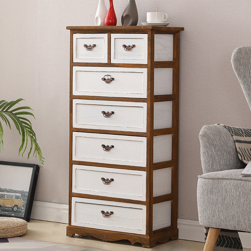 12 "W Vintage Wood Dessous Brust vertikale Aufbewahrungstruhe mit Schubladen