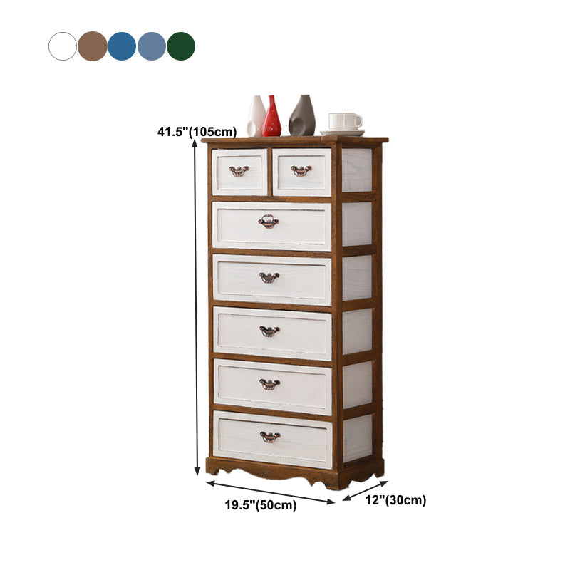 12 "W Vintage Wood Dessous Brust vertikale Aufbewahrungstruhe mit Schubladen