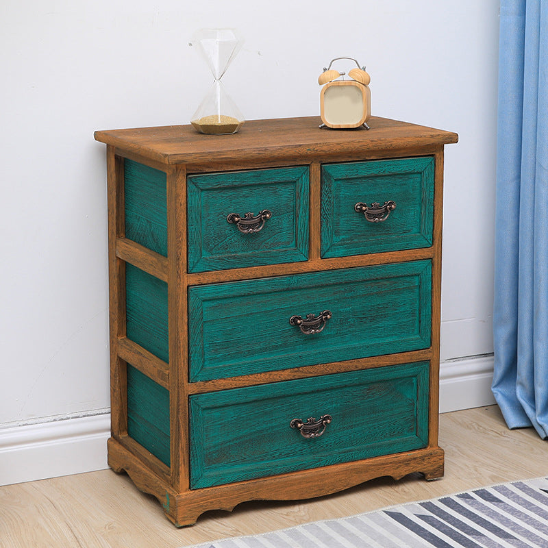 14" W Wooden Lingerie Chest Traditional Storage Chest with Drawers 20"L x 12"W x 23"H Green-Coffee Clearhalo 'Bedroom Furniture' 'Dressers & Chests' 'dressers_chests' 'furn' 'furn_dressers_chests' 'Furniture' 5718744