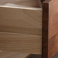 Consola de TV nórdica de madera maciza con 2 cajones y almacenamiento deslizante