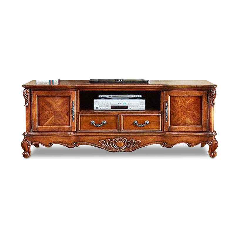 Solid Wood TV Console Traditional Enclosed TV Cabinet with Glide Drawers https: res.litfad.com site img item 2022 08 11 5718881 1200x1200.jpg Clearhalo 'furn' 'furn_tv_stands_entertainment_centers' 'Furniture' 'Living Room Furniture' 'TV Stands & Entertainment Centers' 'TV Stands & Media Storage Furniture' 'tv_stands_entertainment_centers' 5718881