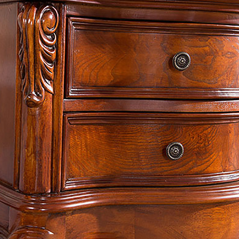 Solid Wood TV Console Traditional Enclosed TV Cabinet with Glide Drawers Clearhalo 'furn' 'furn_tv_stands_entertainment_centers' 'Furniture' 'Living Room Furniture' 'TV Stands & Entertainment Centers' 'TV Stands & Media Storage Furniture' 'tv_stands_entertainment_centers' 5718889