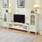 Console multimediale tradizionale Porta TV Console porta TV in legno massello con cassetti