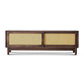 Traditional TV Media Stand Solid Wood 2 Doors TV Stand Console 59"L x 16"W x 20"H Brown Clearhalo 'furn' 'furn_tv_stands_entertainment_centers' 'Furniture' 'Living Room Furniture' 'TV Stands & Entertainment Centers' 'TV Stands & Media Storage Furniture' 'tv_stands_entertainment_centers' 5718971
