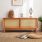 Traditional TV Media Stand Solid Wood 2 Doors TV Stand Console 47"L x 16"W x 20"H Wood Clearhalo 'furn' 'furn_tv_stands_entertainment_centers' 'Furniture' 'Living Room Furniture' 'TV Stands & Entertainment Centers' 'TV Stands & Media Storage Furniture' 'tv_stands_entertainment_centers' 5718973