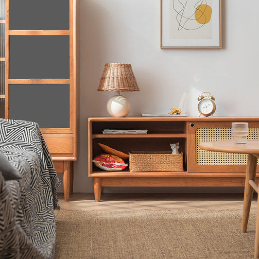 Traditional TV Media Stand Solid Wood 2 Doors TV Stand Console Clearhalo 'furn' 'furn_tv_stands_entertainment_centers' 'Furniture' 'Living Room Furniture' 'TV Stands & Entertainment Centers' 'TV Stands & Media Storage Furniture' 'tv_stands_entertainment_centers' 5718979