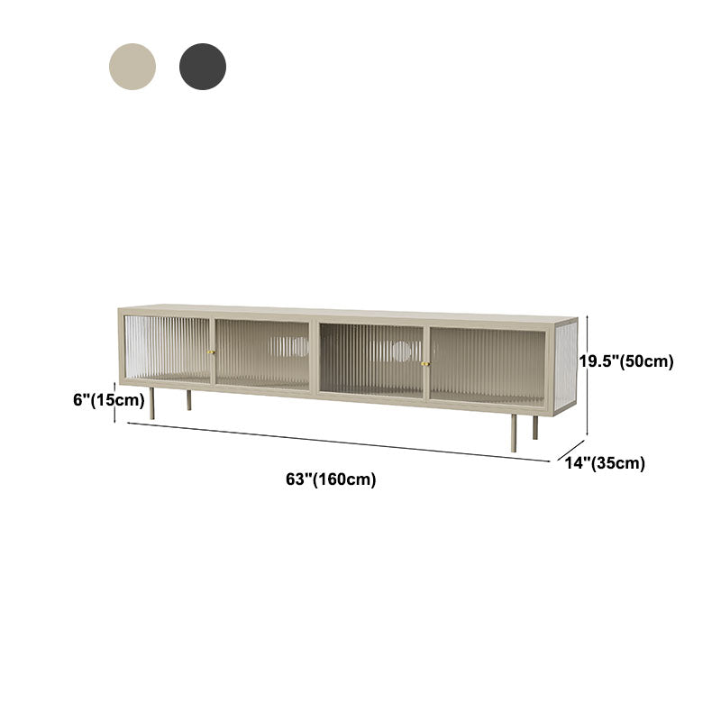 Industrial Glass and Metal TV Media Stand 4 Doors TV Stand Console Clearhalo 'furn' 'furn_tv_stands_entertainment_centers' 'Furniture' 'Living Room Furniture' 'TV Stands & Entertainment Centers' 'TV Stands & Media Storage Furniture' 'tv_stands_entertainment_centers' 5719005