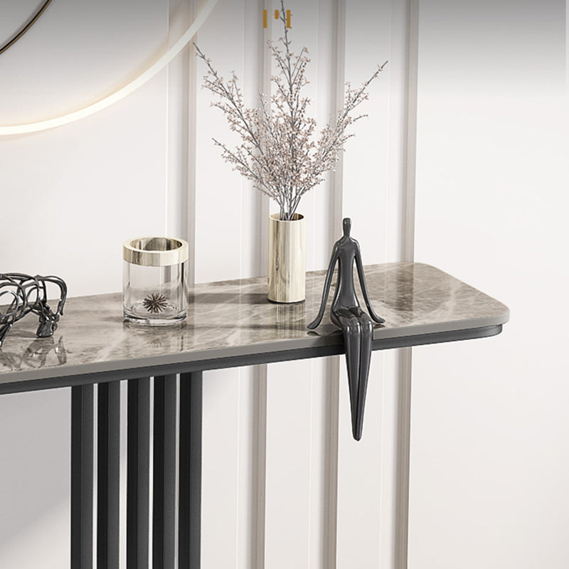 Contemporary Slate Sofa Table Scratch Resistant Stain Resistant Console Table Clearhalo 'Console Tables' 'console_tables' 'Entry & Mudroom Furniture' 'furn' 'furn_console_tables' 'Furniture' 5719094