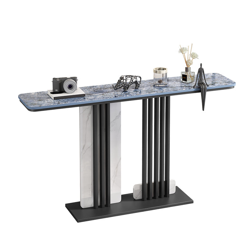 Contemporary Slate Sofa Table Scratch Resistant Stain Resistant Console Table Blue Clearhalo 'Console Tables' 'console_tables' 'Entry & Mudroom Furniture' 'furn' 'furn_console_tables' 'Furniture' 5719095