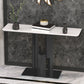 Table de la console en pierre rectangulaire glam - 11,81 "W x 31,50" Table de console H