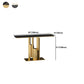 Table de la console en pierre rectangulaire glam - 11,81 "W x 31,50" Table de console H