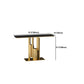 Table de la console en pierre rectangulaire glam - 11,81 "W x 31,50" Table de console H