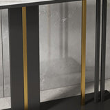 31.49" High Stone Console Table Iron Frame Scratch Resistan Accent Table Clearhalo 'Console Tables' 'console_tables' 'Entry & Mudroom Furniture' 'furn' 'furn_console_tables' 'Furniture' 5719185