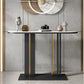 31.49" High Stone Console Table Iron Frame Scratch Resistan Accent Table Clearhalo 'Console Tables' 'console_tables' 'Entry & Mudroom Furniture' 'furn' 'furn_console_tables' 'Furniture' 5719189
