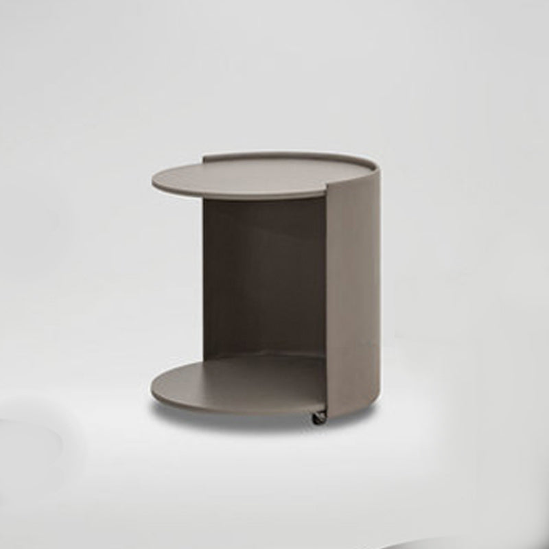 Mesa de noche moderna de la tapa de mármol redonda, 19.3 "W x 20.5" H