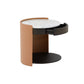 Mesa de noche moderna de la tapa de mármol redonda, 19.3 "W x 20.5" H