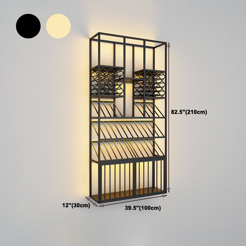 Bottiglia di vino da pavimento in ferro e portabottiglie moderna portanate moderne con scaffale