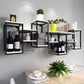 Industrielle Wandmontage Metall Weinregale 8 "W x 24" H -Weinregale für Wohnzimmer