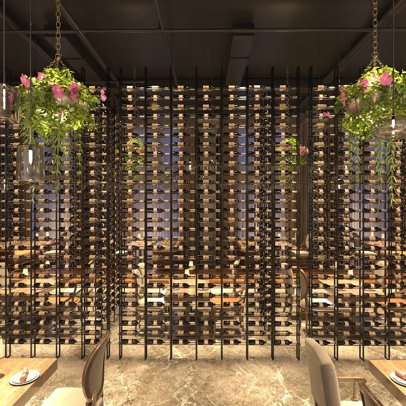 Porta di vino per vino in bottiglia per pavimenti per pavimenti industriali in nero