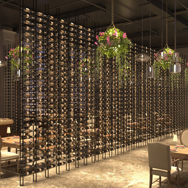 Porta di vino per vino in bottiglia per pavimenti per pavimenti industriali in nero