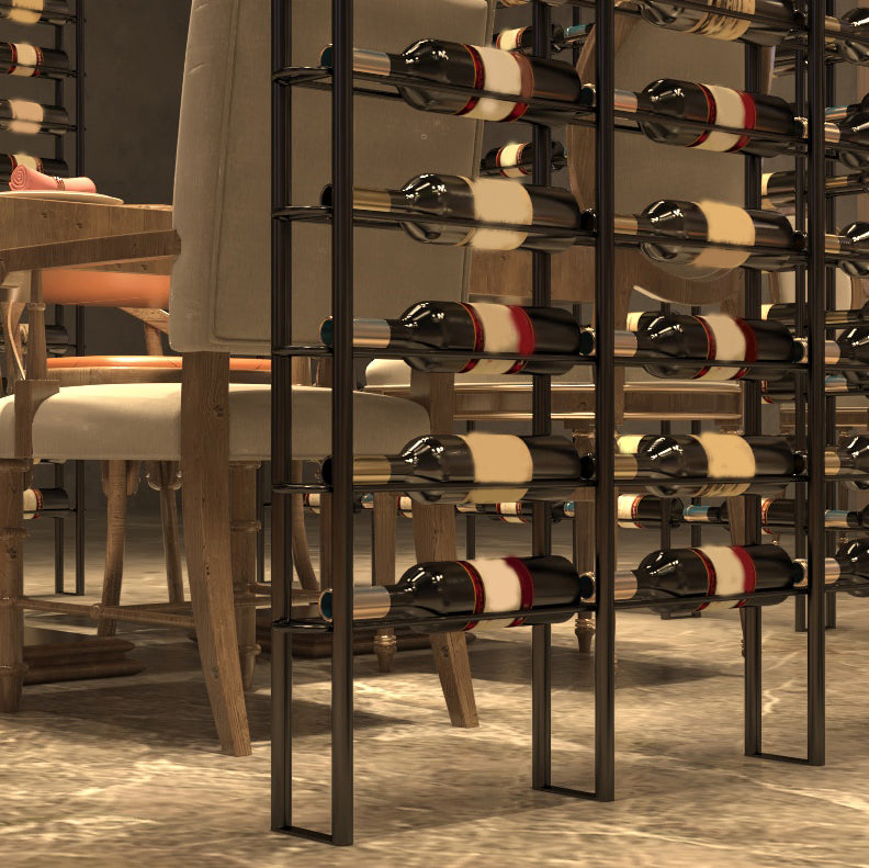 Porta di vino per vino in bottiglia per pavimenti per pavimenti industriali in nero