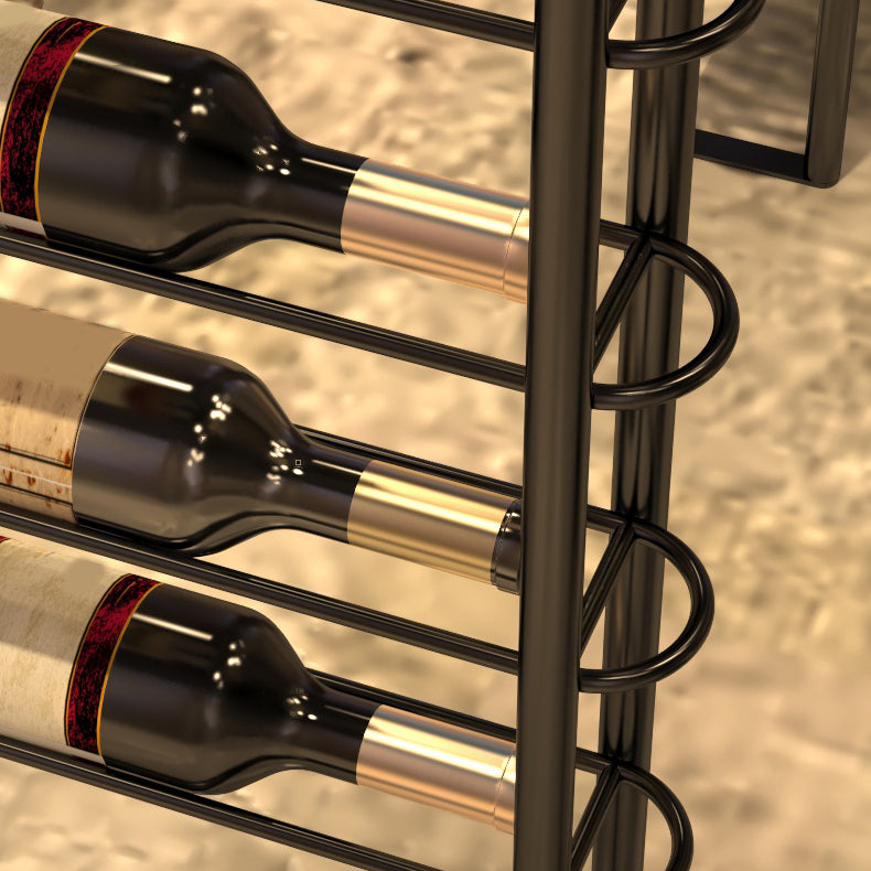 Porta di vino per vino in bottiglia per pavimenti per pavimenti industriali in nero