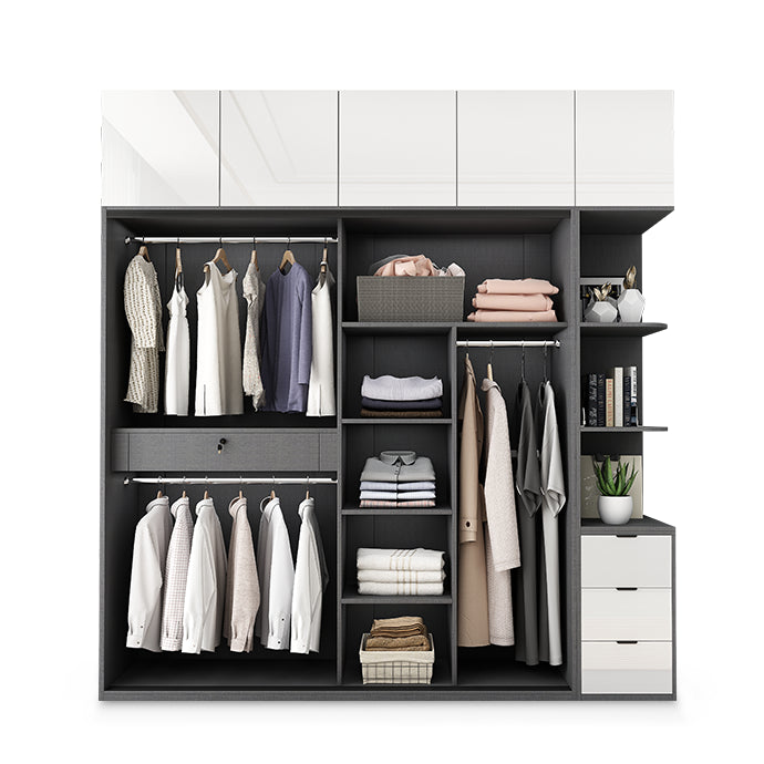 Mobile per finitura a specchio con porta moderna moderna porta d'armadio per interni in vetro