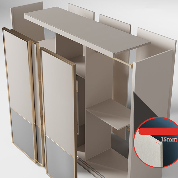 Glijdende houten garderobe kast eigentijdse garderobe armoire