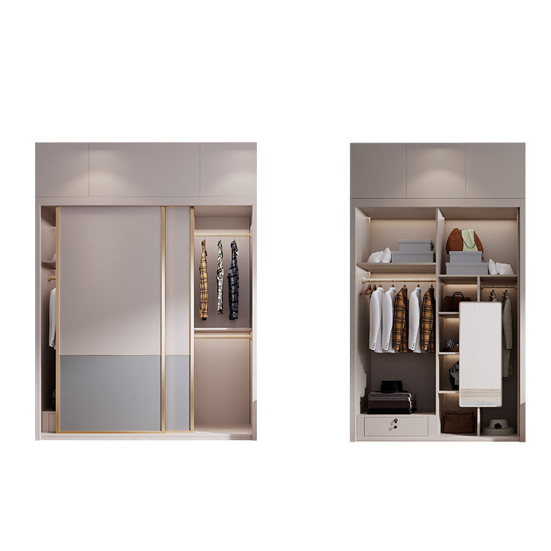 Glijdende houten garderobe kast eigentijdse garderobe armoire