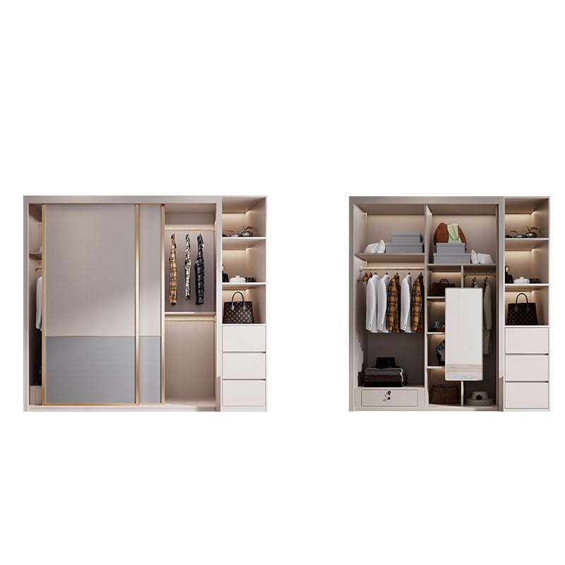 Glijdende houten garderobe kast eigentijdse garderobe armoire