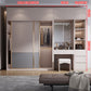 Glijdende houten garderobe kast eigentijdse garderobe armoire