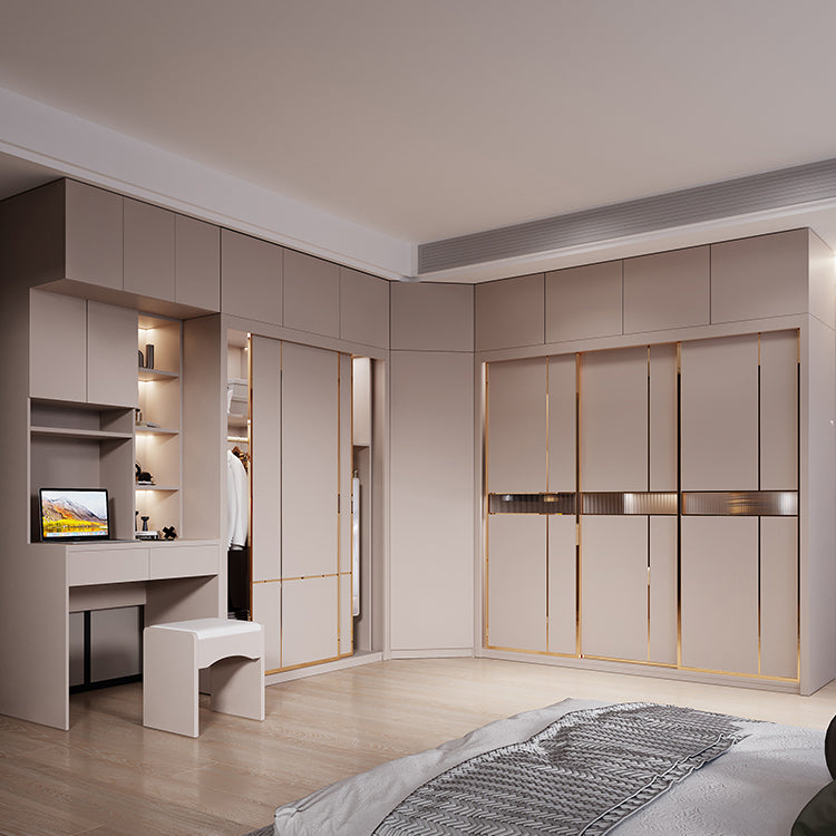 Glijdende houten garderobe kast eigentijdse garderobe armoire