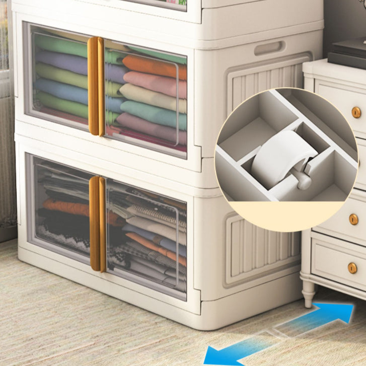 Eigentijdse plastic opbergkast scharnierende kast voor slaapkamer