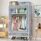 Modern Style Wardrobe Armoire Steel Frame Home Wardrobe with Drawers