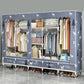 Modern Style Wardrobe Armoire Steel Frame Home Wardrobe with Drawers