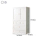 White and Grey Wardrobe Armoire Contemporary Plastic Wardrobe Clearhalo 'Armoires & Wardrobes' 'armoires_wardrobes' 'Bedroom Furniture' 'furn' 'furn_armoires_wardrobes' 'Furniture' 5721707